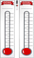 Goal Setting Chart, 2 Pack Dry Erase Fundraising Thermometer, Reusable and Magnetic for Easy Use
