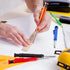 Sabary 10 Pcs Solid Carpenter Pencils with 60 Pcs 2.8mm Refills, Long Nosed Mechanical Pencil Marker for Woodworking