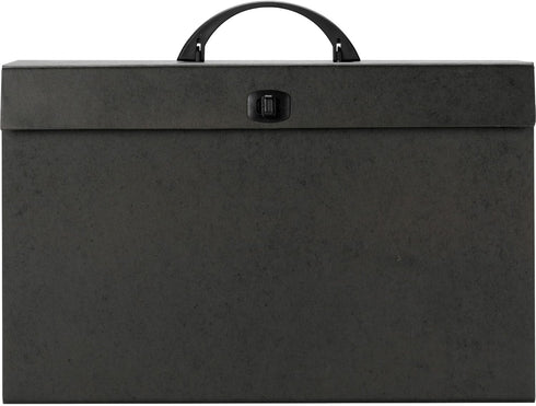 Smead A-Z and Subject Expanding File Box, 19 Pockets, Legal Size, Black, Latch Closure