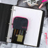 Five Star Pencil Pouch, Pen Case Storage Organizer for School Supplies, Fits 3 Ring Binder, Navy/Pink (505160B-ECM)