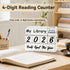 Pawnoc Counter, 4-Digit Books Read This Year Wooden Reading Tracker for Bookshelf Decor, Gift for Book Lovers, Readers