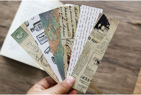 Vintage Style Bookmarks for Women & Men - 30PCS Retro Collection