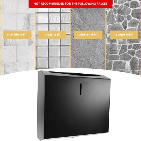 Holibanna Stainless Steel Tissue Hanger Square Bathroom Paper Towel Dispenser for Home Hotel Hand Towel Holder