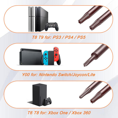 T8/P5/Y00/T5/T6/T9/T15 PS3/4/5, JOREST Single Precision Screwdriver, Torx Security with a Spudger, Tool for Switch