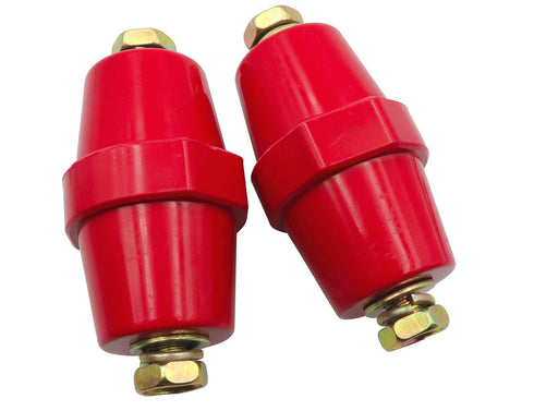 LBY 2pcs SM-76 Polyester Busbar Insulator with Screw (M10), High-Strength Supporter, Resin (Red)