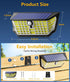 300 3 2 Pack WdtPro Solar Lights Outdoor Waterproof, Angle & Lighting Modes Motion Sensor Outdoor Lights, Solar