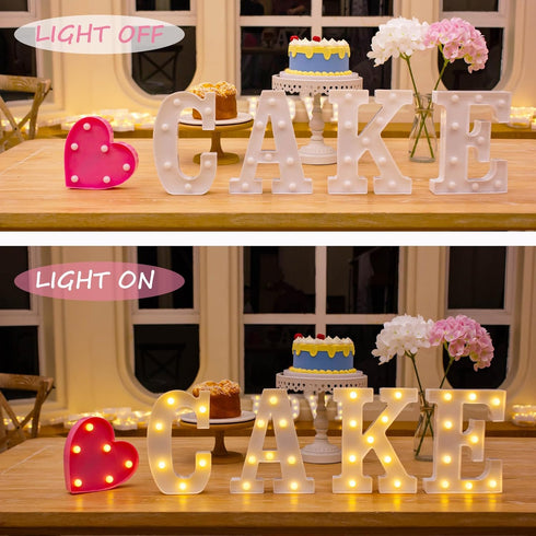 26 Light Up Letters, Led Letter Lights Alphabet, Decorative Lighted Letter, Battery Powered Led Marquee Letters