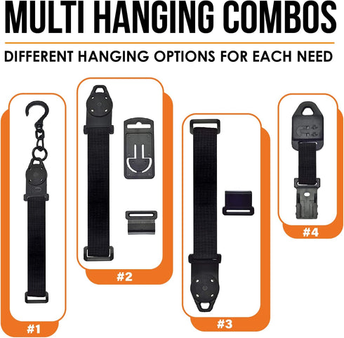 Universal Multimeter Magnet, Hook, and Clip Hanging Strap Kit for Most Multitesters
