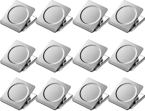Magnetic Clips, 1.5 inch, 12 Pack Heavy Duty Magnet Metal Clips for Hanging, Strong for Whiteboard, Fridge