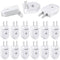 15 Pcs Extension Cord Replacement Plug, 2 Prong 125V 15A Male Power Plug, Rotatable Electric Plugs for Small Appliances
