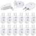 15 Pcs Extension Cord Replacement Plug, 2 Prong 125V 15A Male Power Plug, Rotatable Electric Plugs for Small Appliances