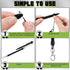 Ctosree 20 Sets Secure Pen with Adhesive Chain, Silicone Ring, Pocket Badge Reel, Security Ballpoint Pens