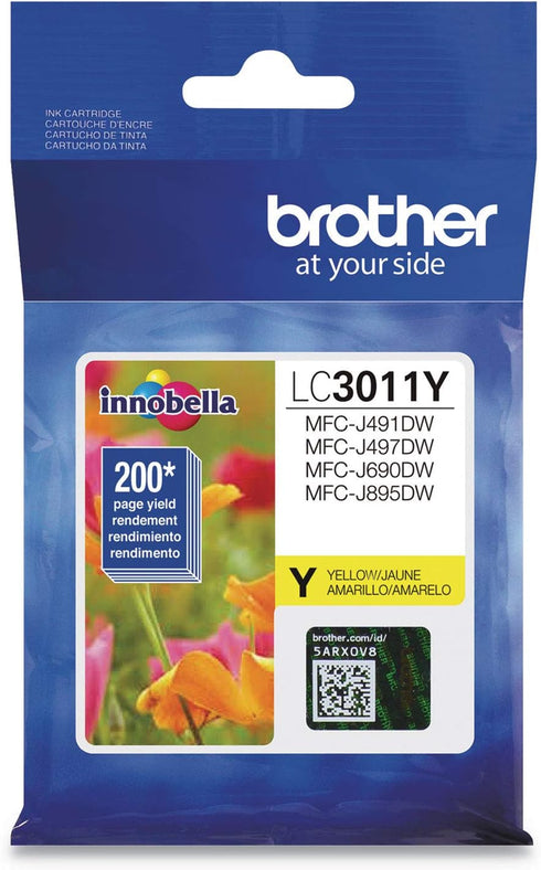 Brother Printer LC3011Y Single Pack Standard Cartridge Yield Up to 200 Pages LC3011