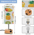 MOOCG 3 Dimmable Fruit Ice Cream Touch Control Table Lamp with Fabric Shade, Color Temperatures LED Desk Lamp, Eye