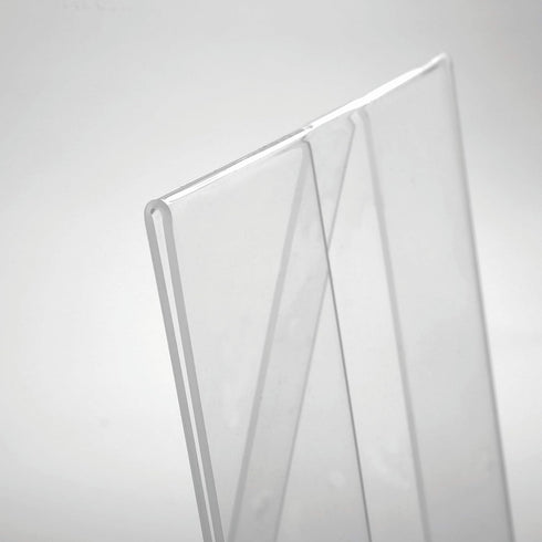 5x7 inch (2 pack) M&T Displays Clear Acrylic Photo Frame Picture Sign Holder Portrait Desktop Table Stand Desk Menu