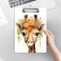 Hongri Cardboard Clipboard, 8.5 x 11 Letter Size with Cute Animals Pattern, A4 Standard Clip Board