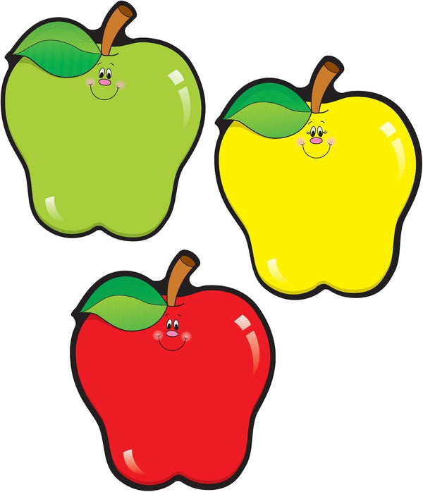 Carson Dellosa 36-Piece Colorful Fruit Cutouts, Red, Yellow, Green Apples for Classroom Decor