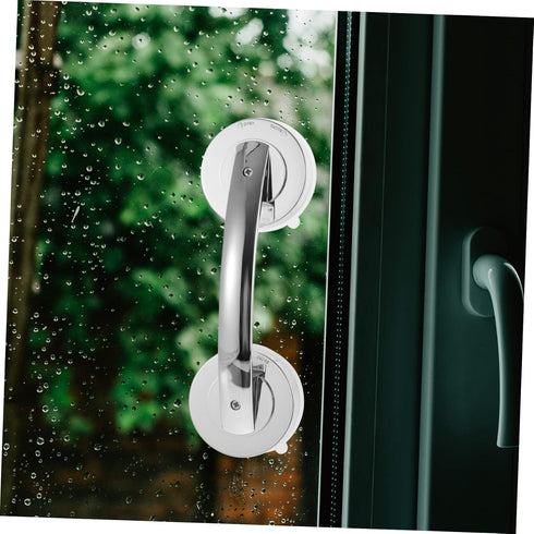 2 Pcs Bathroom Grab Bars for Elderly Shower Handles for Tub Shower Door Suction Cup Plastic Handle Knobs for Disabled