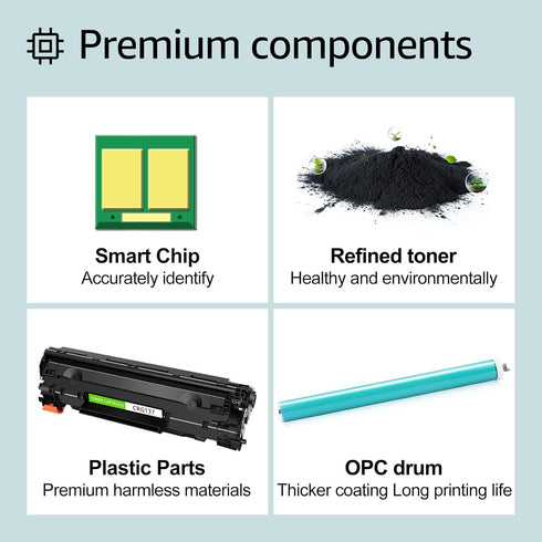 greencycle Compatible Toner Cartridge Replacement for Canon 137 CRG137, 2 Pack Black for ImageClass Printers