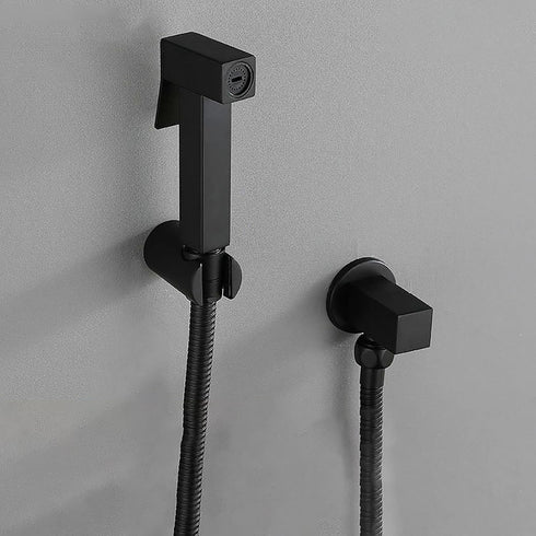 FLYEZA Set Handheld Bidet Sprayer for Toilet Brass Bathroom Cloth Diaper Sprayer with Single Cold Water, Wall Mount