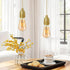 YNDD 3.94ft E26 Bulb Mini Pendant Light Cord Kit, Industrial Retro Gold Pendant Light, Adjustable Woven Hanging Light