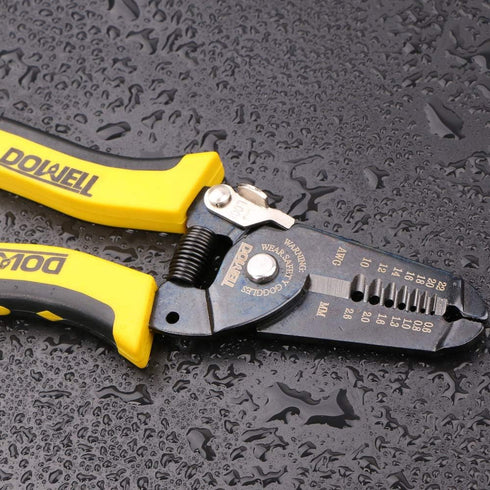 DOWELL 10-22 AWG Wire Stripping Tool, Multi-Function Hand Tool for Electrician, 2-Piece