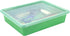 Storex Letter Size Flat Storage Tray, Organizer Bin with Non-Snap Lid, Green, 5-Pack