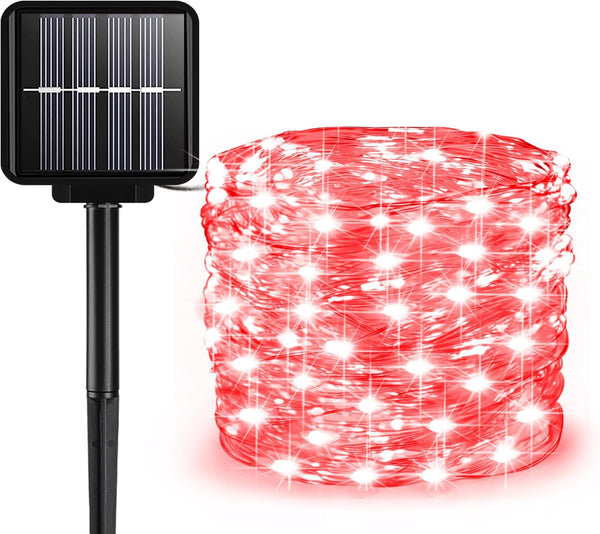 ALENEY Solar String Lights Outdoor, 66 Feet 200 LEDs 8 Modes Solar Fairy