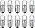 MECCANIXITY 12V/0.04A E10 Mini LED Light Bulbs, 10Pcs Miniature Screw Bulbs for Scientific Experiment Lighting