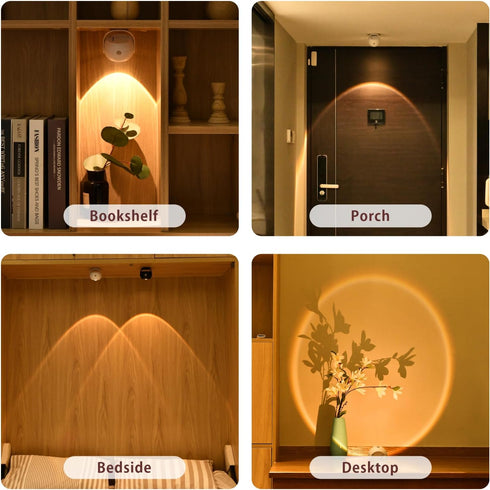 Light350 3 Closet, Motion Sensor Wall Rotatable Brightness Adjustable Wireless Wall Light, Color Modes Rechargeable