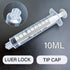10mL Luer Lock Syringe 4 Pack, Large Plastic Sterile Syringes without Needle for Liquid Measurement Dispensing