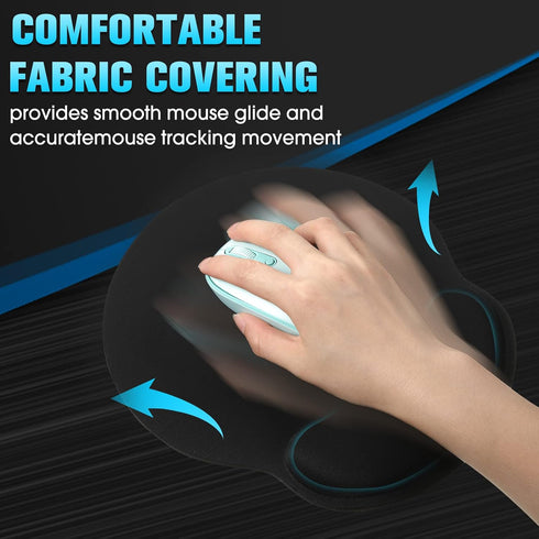 Yunsailing 8 Pack Ergonomic Mouse Pad with Wrist Rest Support Gel Memory Foam Mousepad Comfortable Computer Pad