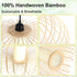 3-Way Dimmable Timmer Setting LALISU Plug-in Pendant Light Rattan Hanging Lamp, Boho Hanging Lights with Woven