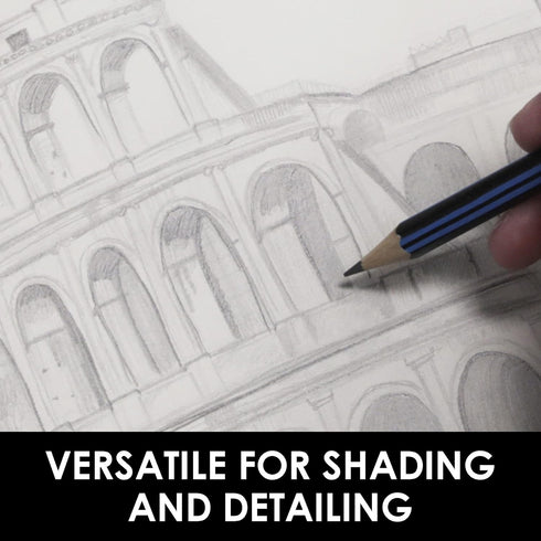 BAZIC Drawing Sketching Pencil Set, Professional Graphite Kit, HB 2B 4B 6B 7B 8B, 6 Pencils/Pack, 24-Packs