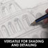 BAZIC Drawing Sketching Pencil Set, Professional Graphite Kit, HB 2B 4B 6B 7B 8B, 6/Pack