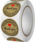 CHIMNE 1000PCS Hand Made with Love Stickers,1 Inch Small Round Thank You Red