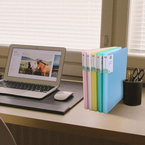 Phyxin 40 Pockets Plastic Presentation Book - Document Organizer for Music Sheets, 5 Pack