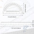 Protractor and Ruler Set, 2 Packs, 12 Inch Clear Ruler for School, Angle Finder, Office Supplies