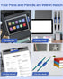Set of 10 Adhesive Pencil Holders for Desk - Silicone Pen Holder with 15 PCS Adhesive Pads, Flexible Office Essentials