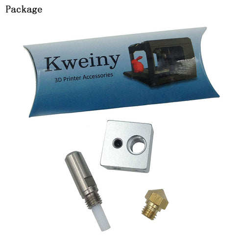 MK10 Hotend Kit for 3D Printer, Compatible with M3 and M4 Thermistor