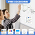 WALGLASS Double-Sided White Board, 20" x 30", Magnetic Whiteboard with Silver Aluminium Frame for Home & Office