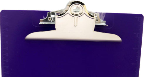 Saunders 21606 Recycled Plastic Clipboard with Ruler Edge, 8 1/2 x 12 Sheets, 1" Clip Cap, Purple
