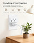 200FT 15A/1875W Remote Control Outlet with All On/Off Switch, Long Range Wireless Light Switch, Compact Design