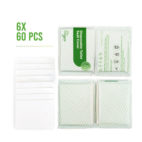 (60 Pack), LAC Toilet Seat Covers Disposable Flushable Portable Paper Toilet Seat Cover for Adult and Kids Potty