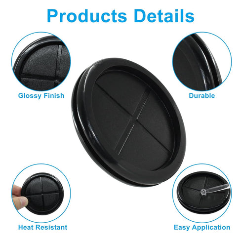 Dijedev 2-1/8 inch 2-1/2 inch Grommets 6Pcs Grommet ID x Drill Hole Dia Rubber for Wiring, Double Sided Rubber Plugs