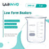 Low Form Graduated Glass Beaker Set, 2000ml/2l Volume, 3.3 Borosilicate Glass Beakers, IN-BKL2000