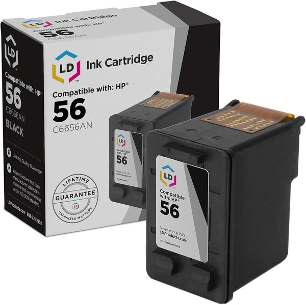 LD Remanufactured Ink Cartridge Replacement for HP 56 C6656AN, Black