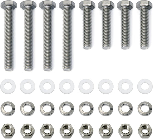 16PCS 304 Stainless Steel Post Attachment Kit, Sign Mounting Hardware, Bolts and Nuts for U Channel Post