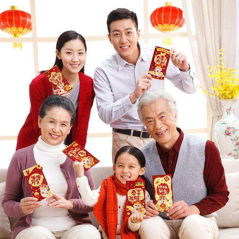 KESTAR 2025, 30Pcs 6 3.5x6.7Inch Chinese New Year Red Envelopes Chinese Traditional Lucky Money Hong Bao Red Envelope