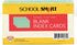 School Smart Blank Plain Index Cards, 3 x 5 Inches, Green, Pack of 100